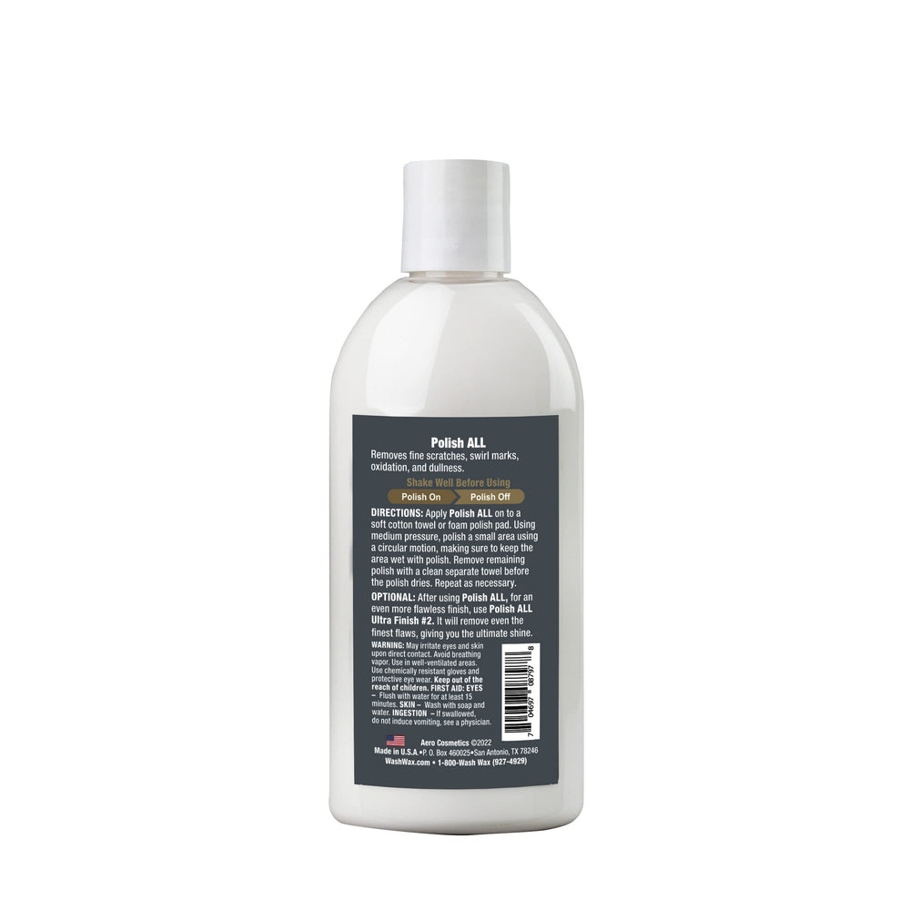 Aero Cosmetics Polish ALL restores headlamp and tail lamp clarity with a smooth finish.