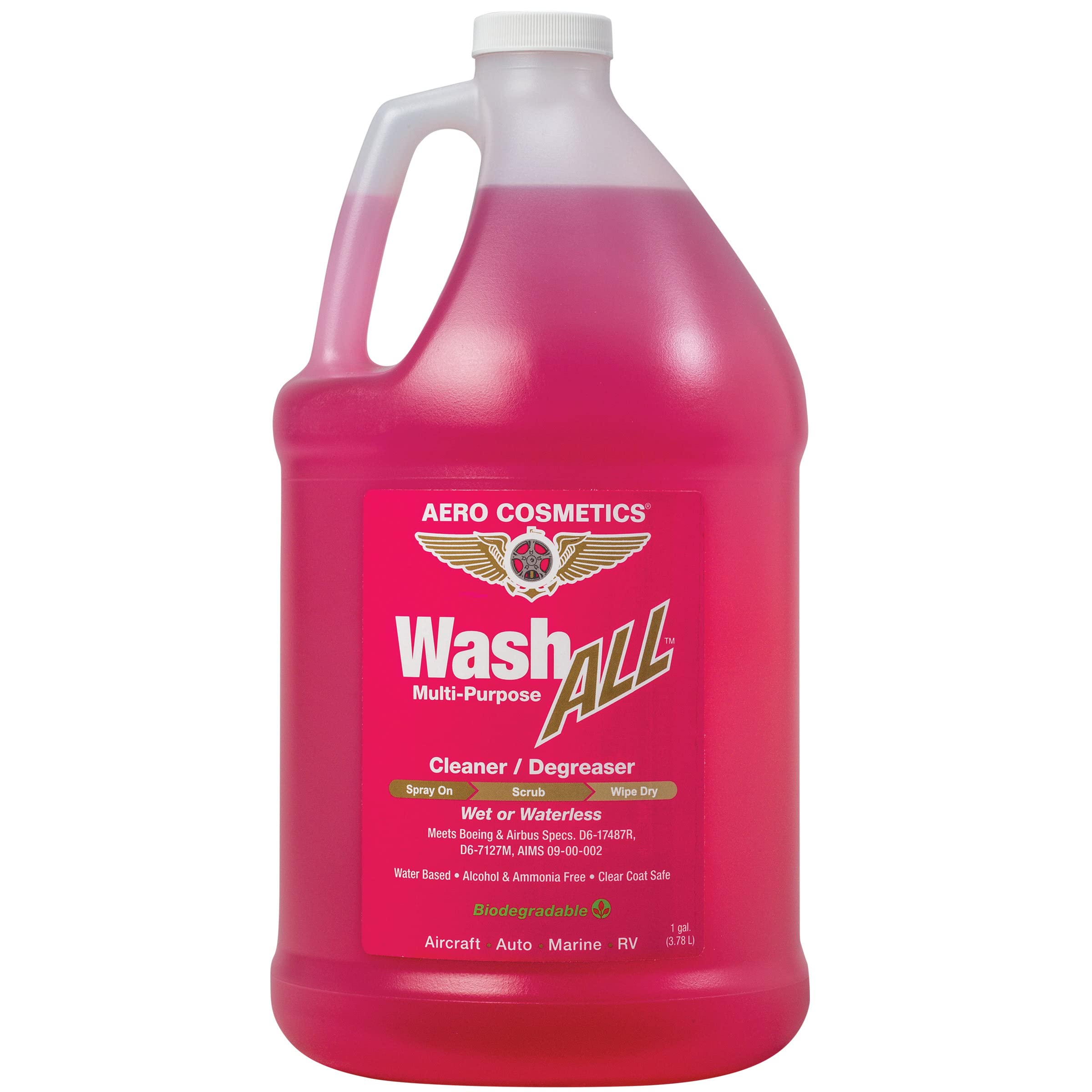 Aero Cosmetics Wash ALL cleaner on kitchen countertops for a streak-free shine.