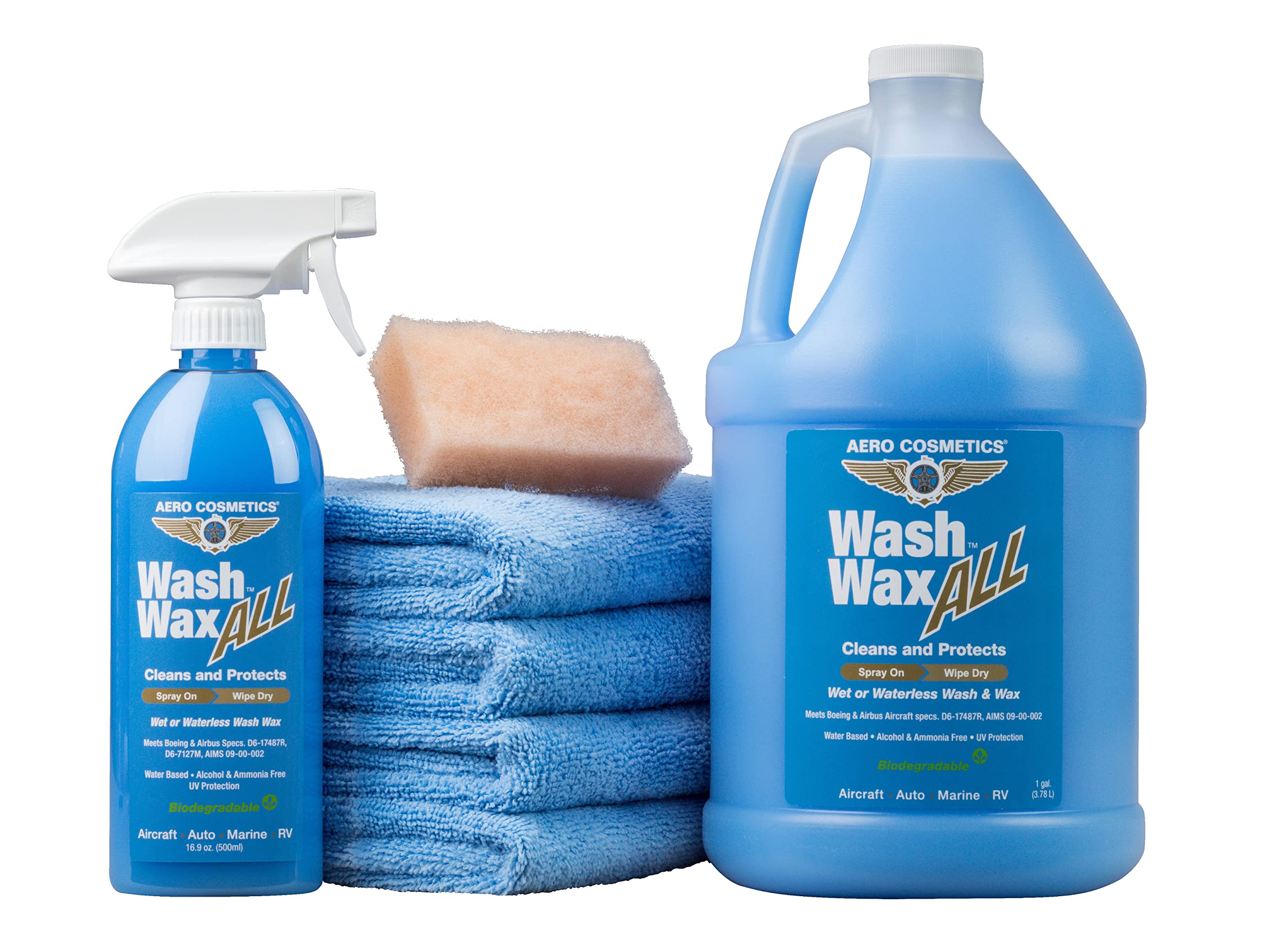 Aero Cosmetics Wet Wash Kit 144oz for quick waterless cleaning.
