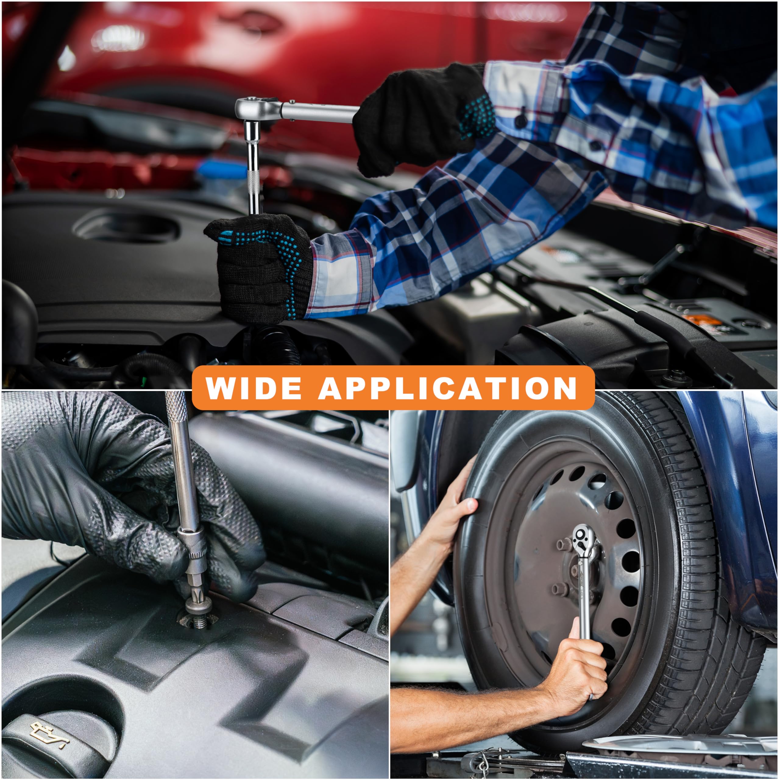 AEROFORCE 72-tooth torque wrench provides precise tightening.
