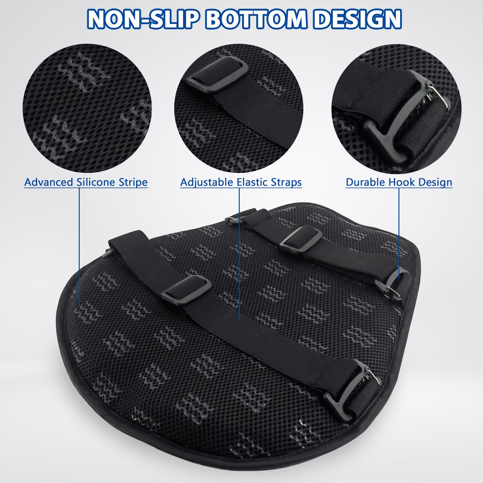AEROiVi Airflow Pro seat pad illustrating heat insulation to stay cooler in sun.