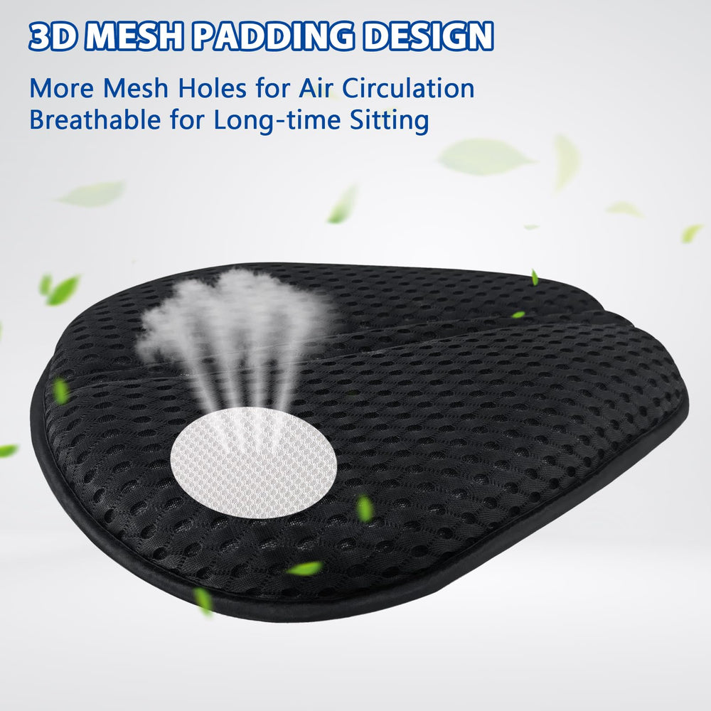 AEROiVi Airflow Pro seat pad highlighting quick-dry fabric for fast moisture removal.