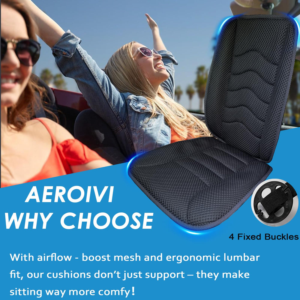 AEROiVi breathable 3D air mesh cover keeps you cool.