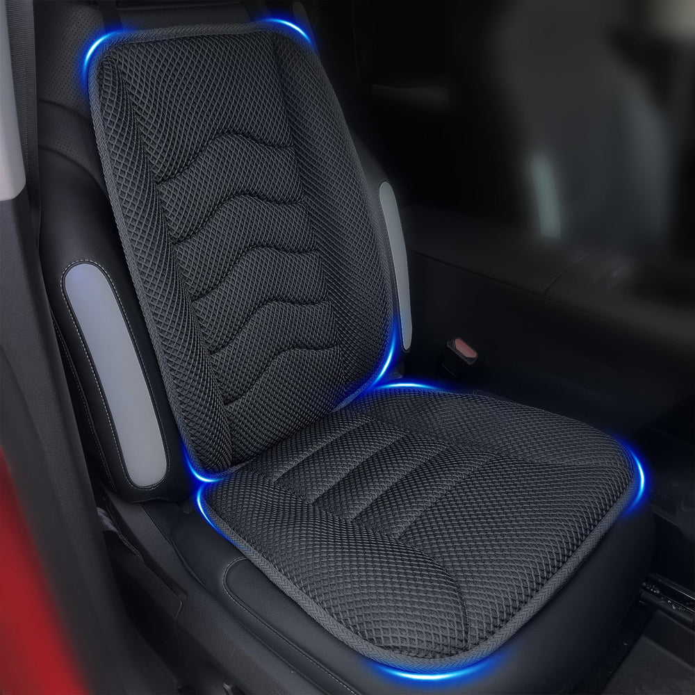 AEROiVi car seat cushion with back support pillow improves posture.