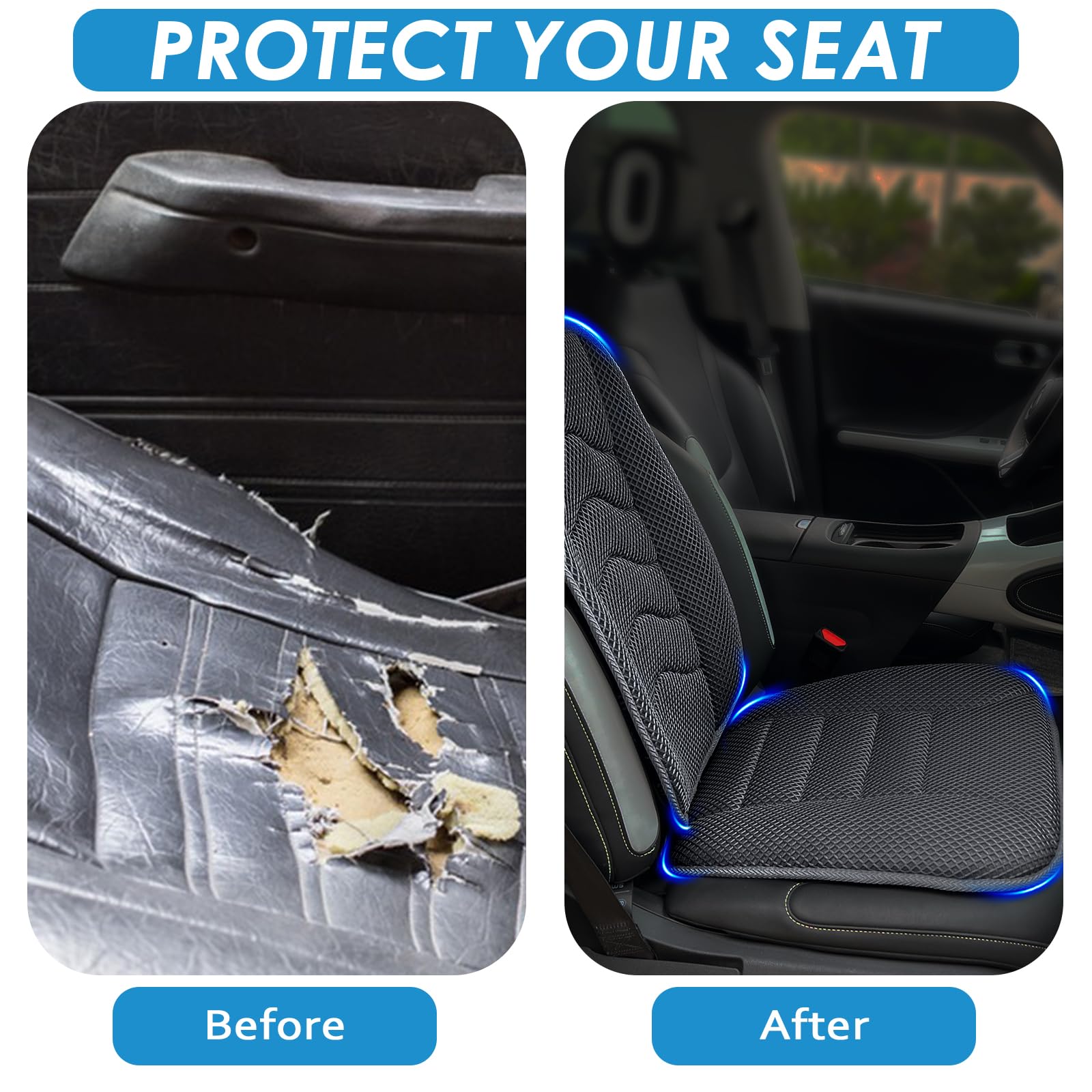 AEROiVi washable mesh cover stays fresh after long drives.