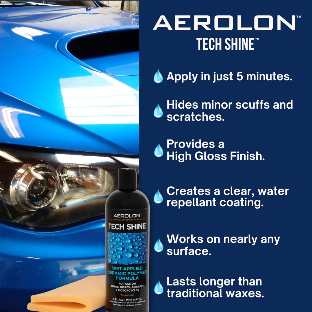 Aerolon Tech Shine applicator pad in use for even coating on panels