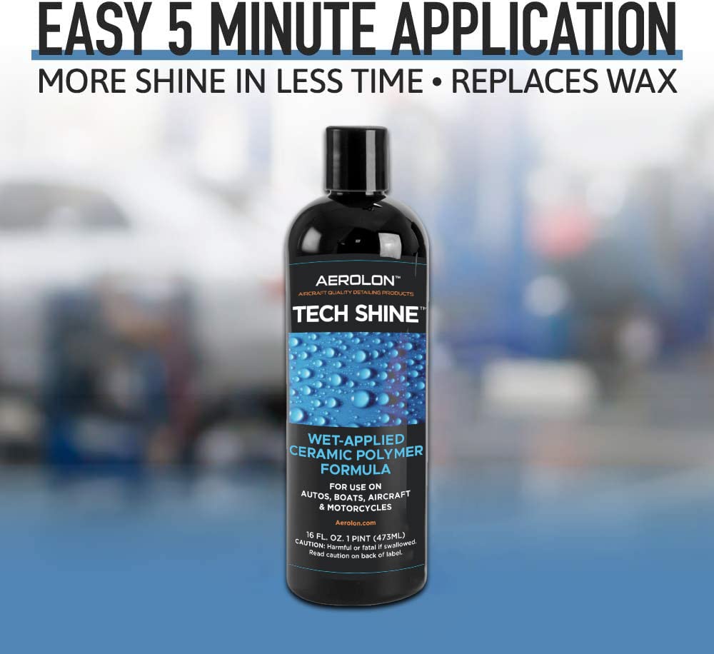 Aerolon Tech Shine ready-to-use coating for multiple surfaces on a car