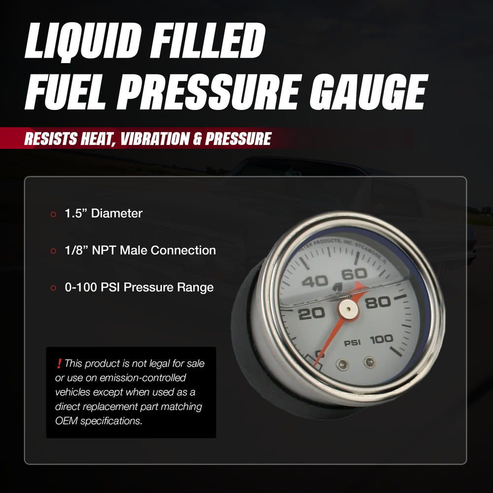 Compact 1.5 inch dial enables quick visual checks