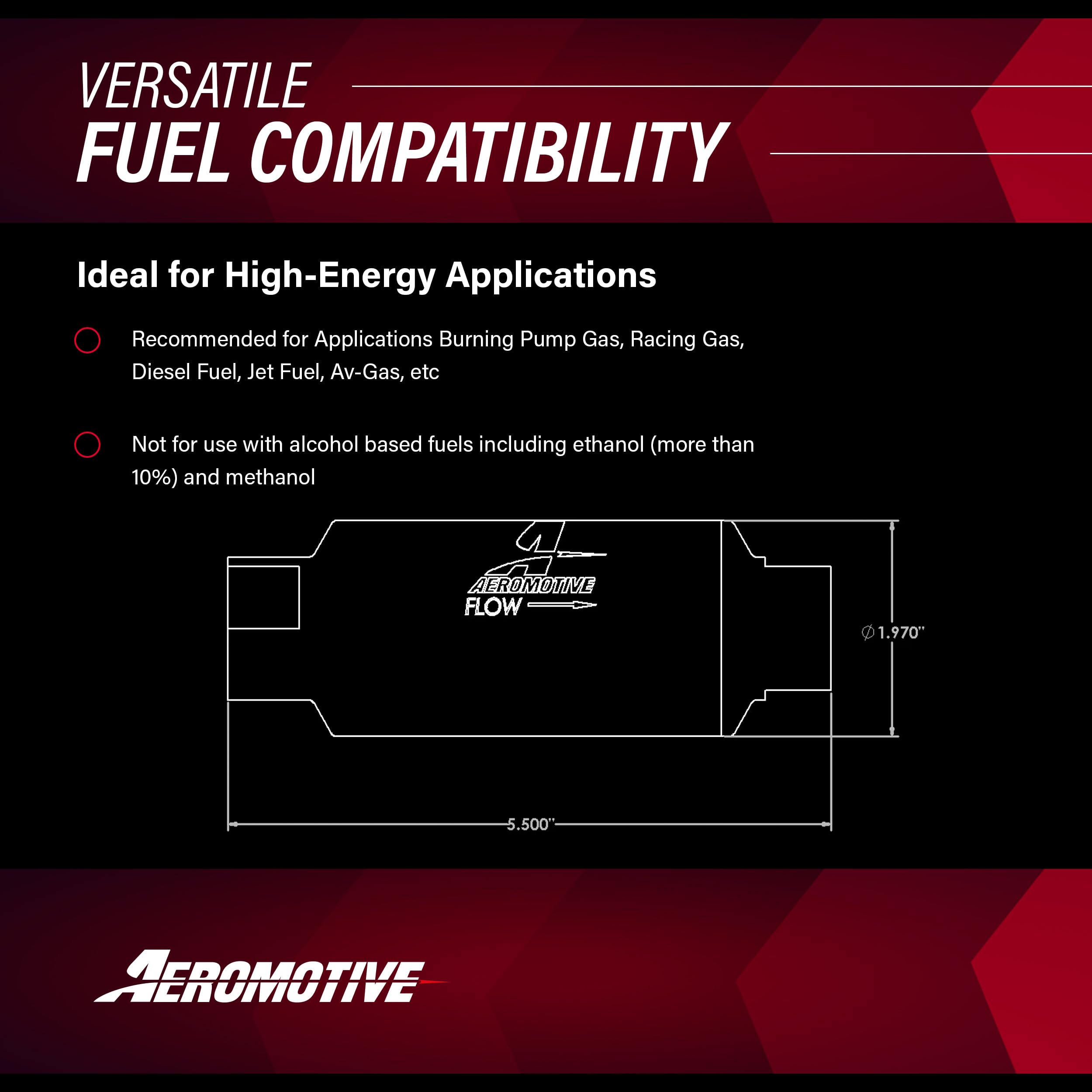 Aeromotive new O-ring included for secure reseal after service.