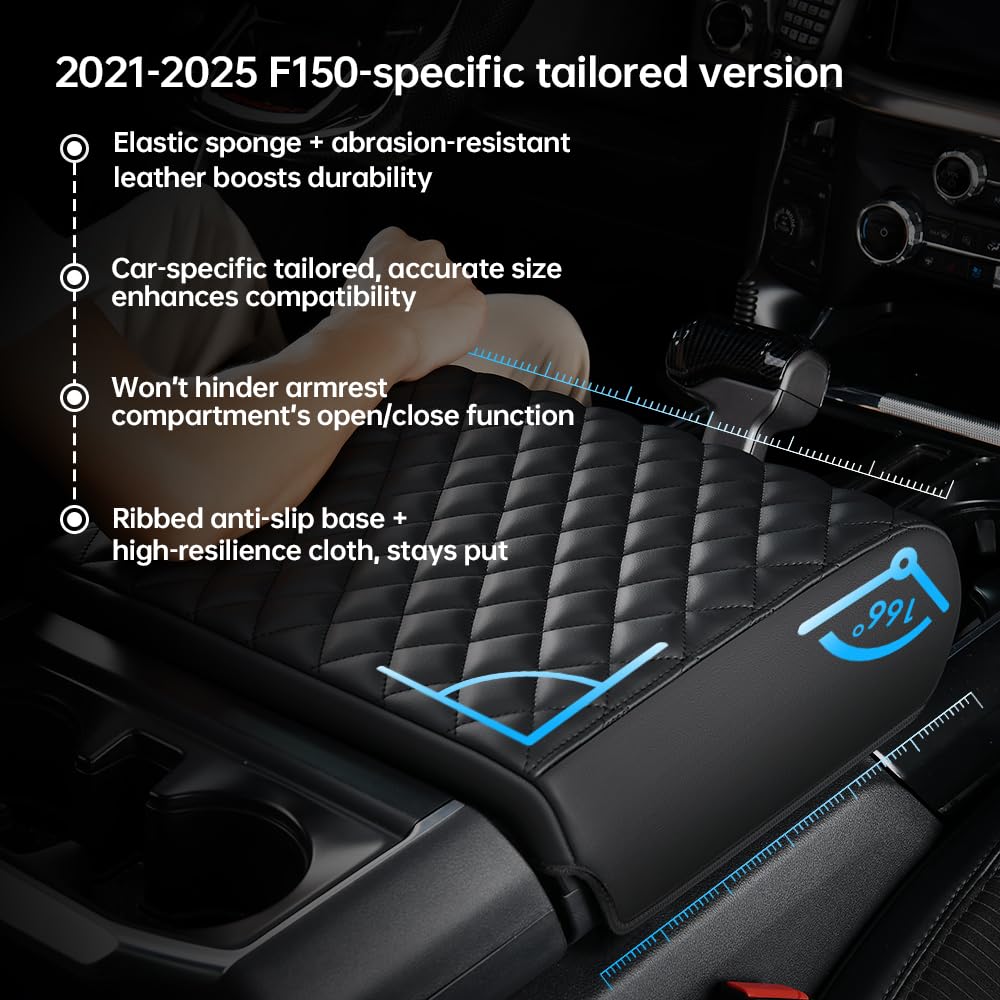 Aerovia F150 center console cover shields scratches from keys and tools