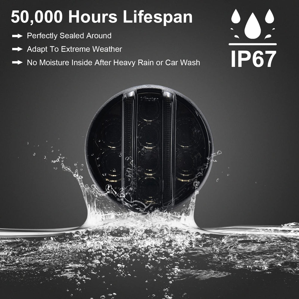 Aexploer IP67 waterproof lights withstand rain and snow for year-round reliability