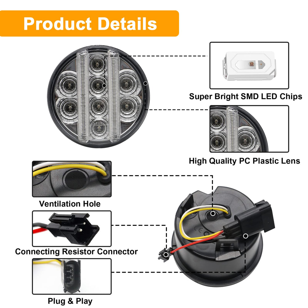 Aexploer Wrangler JK long-life LEDs offer thousands of hours.