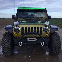 Aexploer smoked-lens LED bar for Wrangler JK delivers modern styling and clear signaling