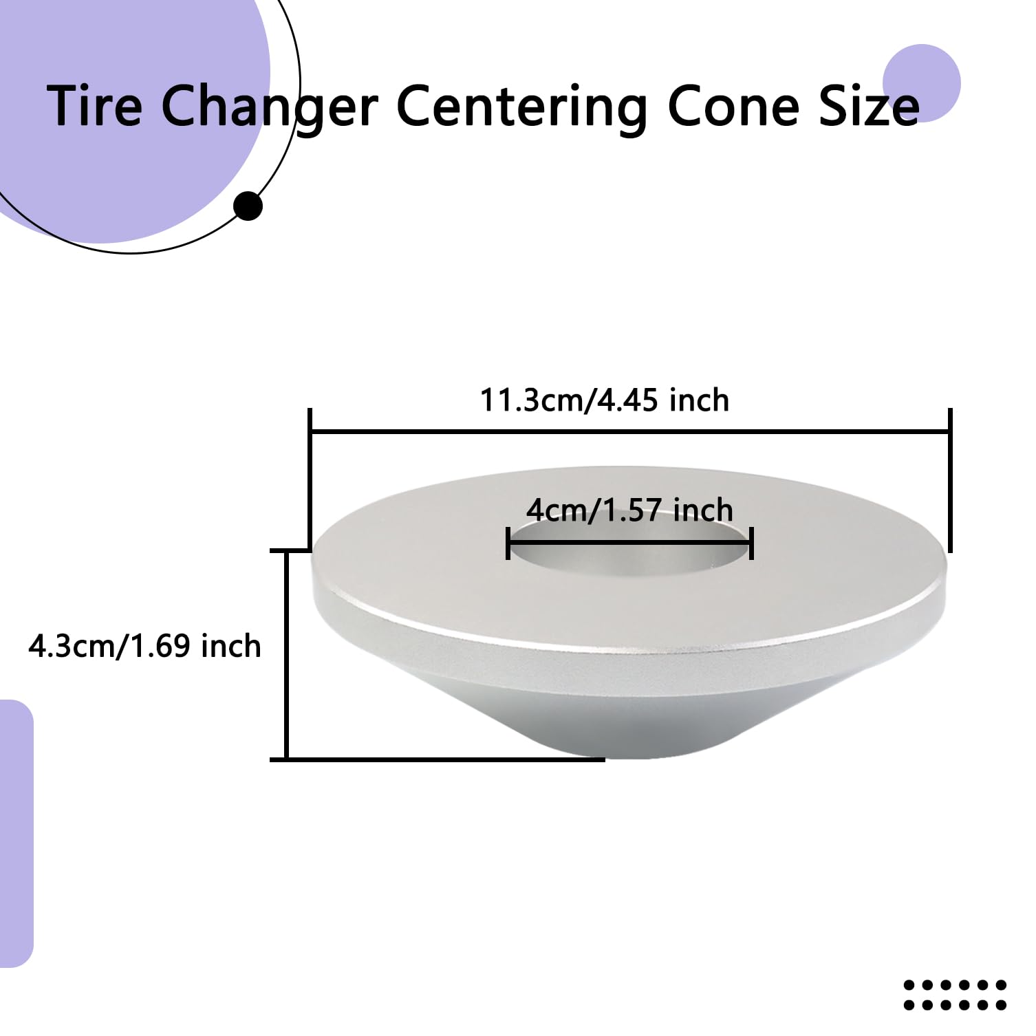 AFEISOL centering cone side profile showing smooth edge and build