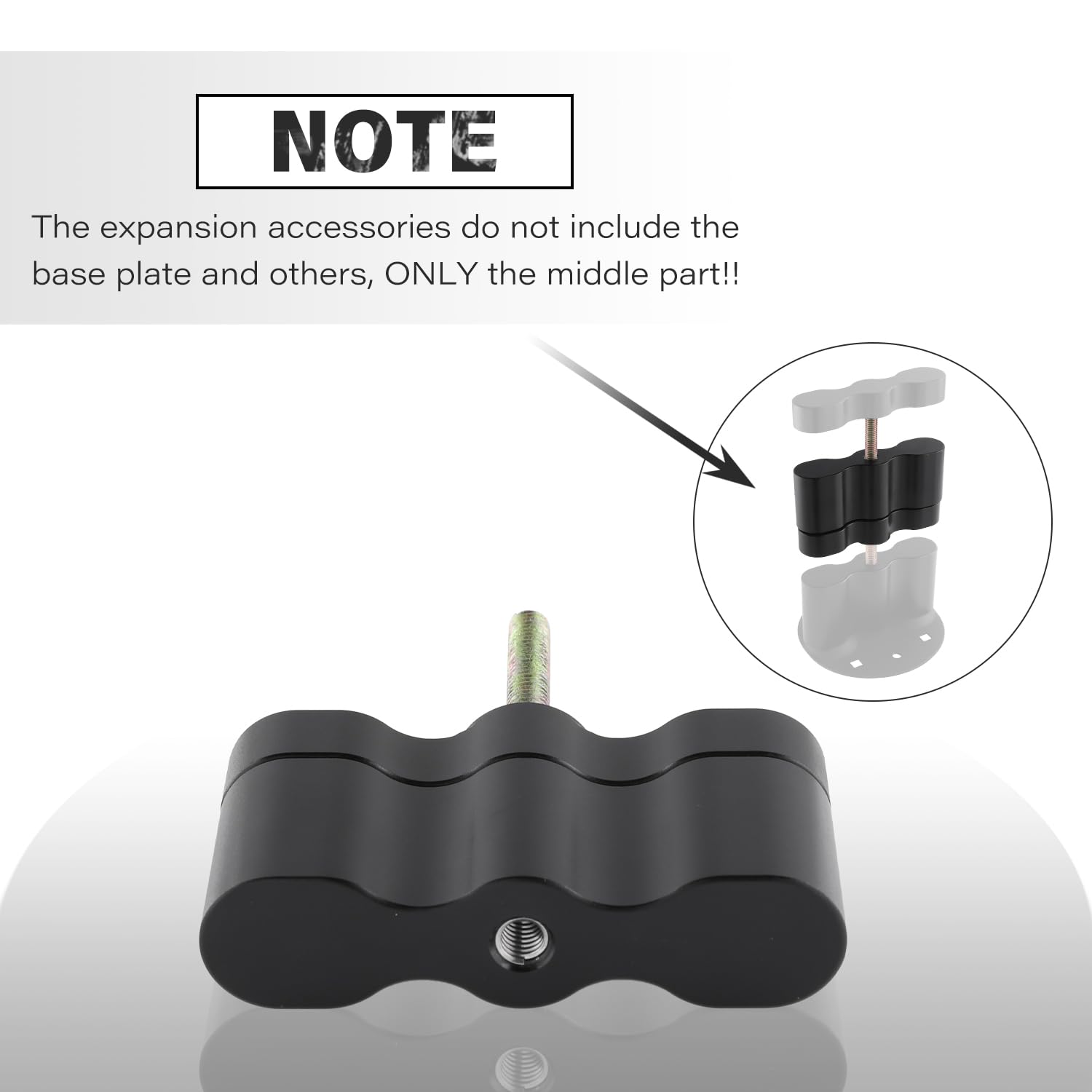AFEISOL extension kit installation shown with clear screw assembly