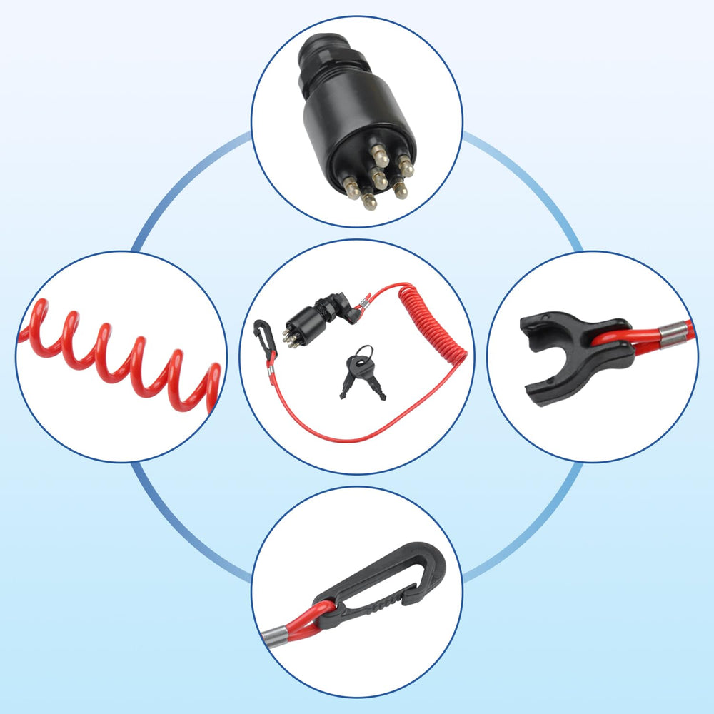 AFEISOL kit includes switch, two keys, and safety lanyard