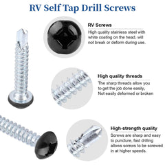 AFZZ black-coated stainless steel screws resist rust