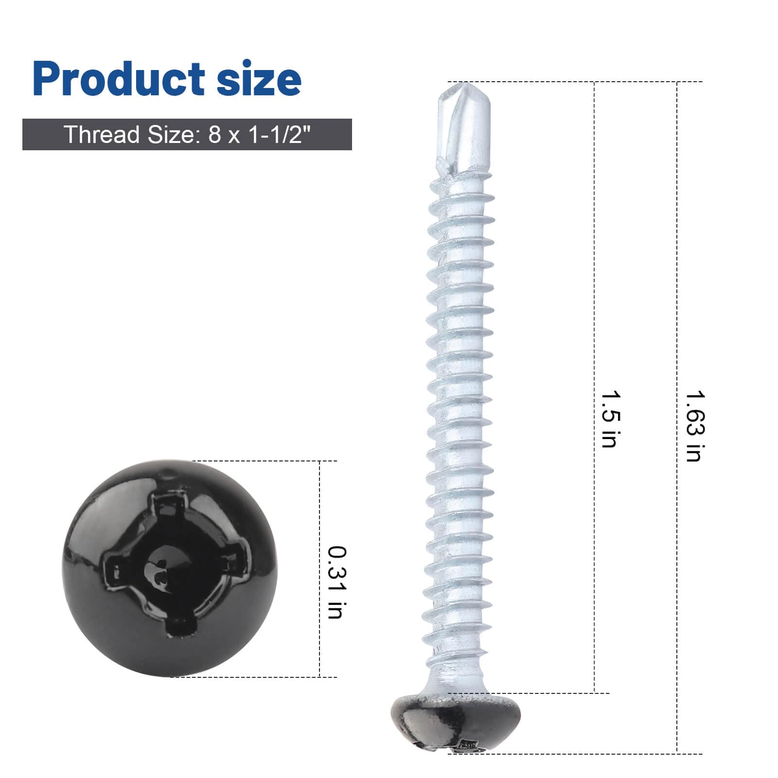 AFZZ pan head rv screws head detail shows robust self-tapping threads.