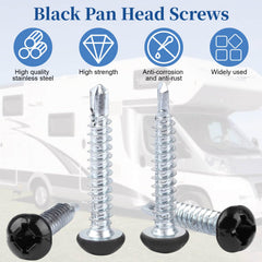 AFZZ 100-pcs pack of rv screws for exterior panels