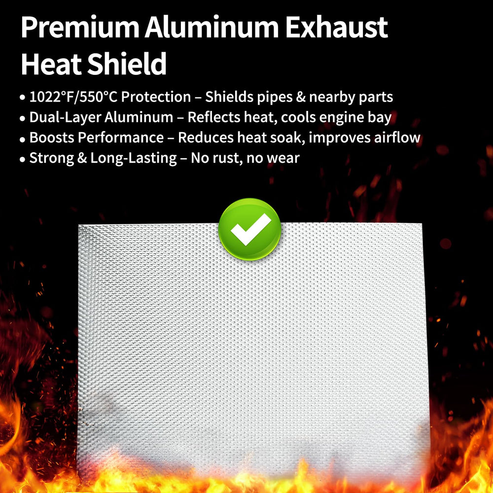 AggSound 0.5mm aluminum heat shield emphasizes lightweight construction