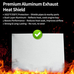 AggSound 0.5mm aluminum heat shield emphasizes lightweight construction