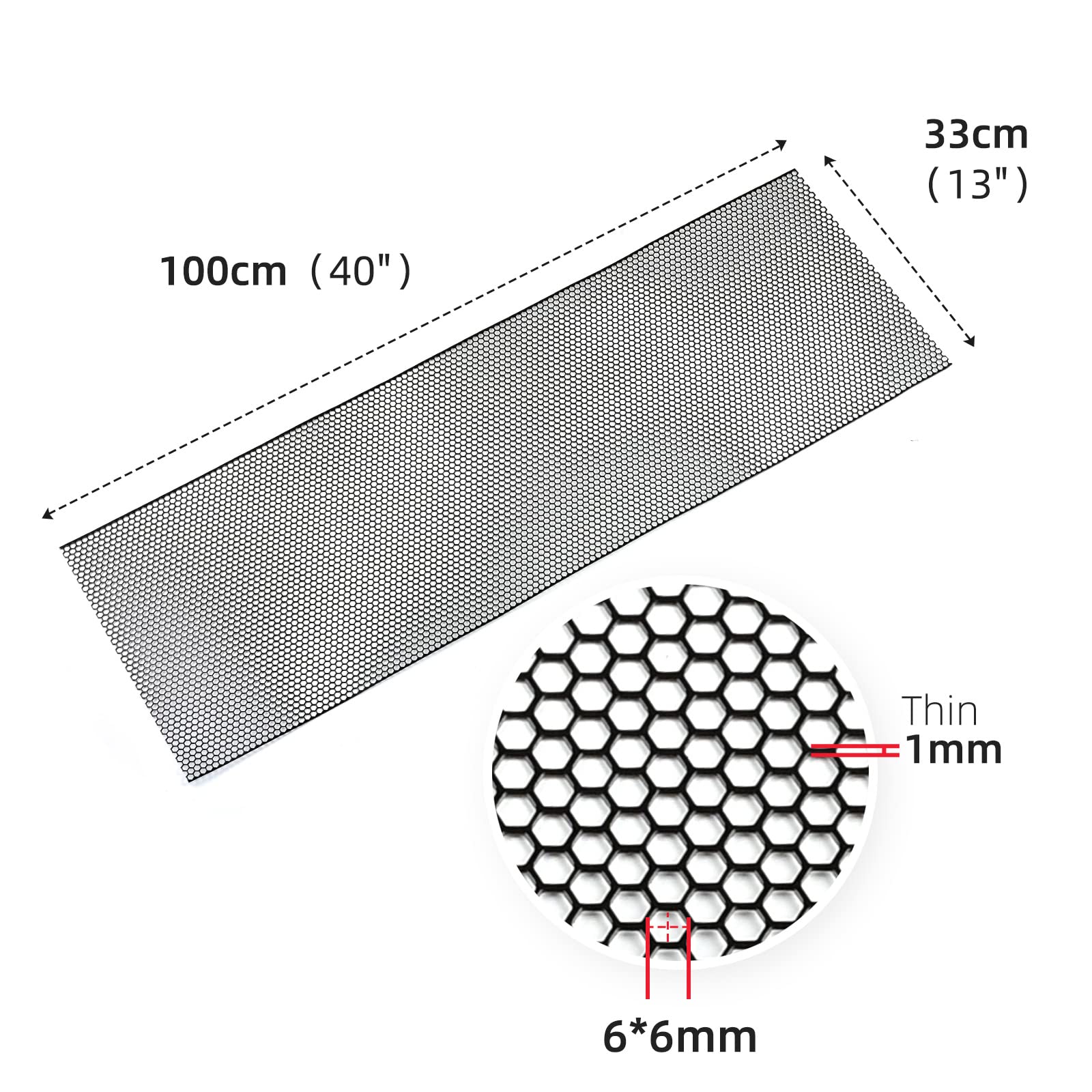 AggAuto aluminium grille surface with sleek black finish.