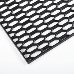 AggAuto front grill mesh with honeycomb pattern protects the radiator from debris.
