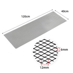 AggAuto rhombic-pattern grille mesh fits vehicle openings for versatile use.