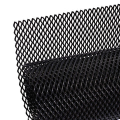 AggAuto front grille mesh in black with rhombic holes for improved airflow.