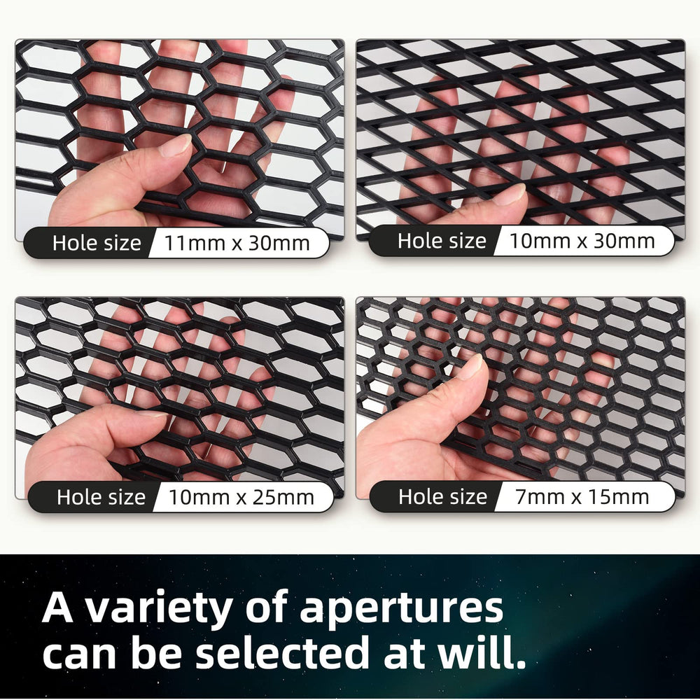 AggAuto anti-debris mesh panel protects engine area with flexible, moldable design.