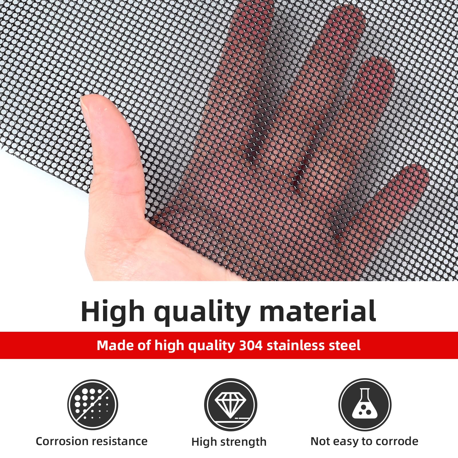 AggAuto universal car grill mesh aluminium material highlights corrosion resistance