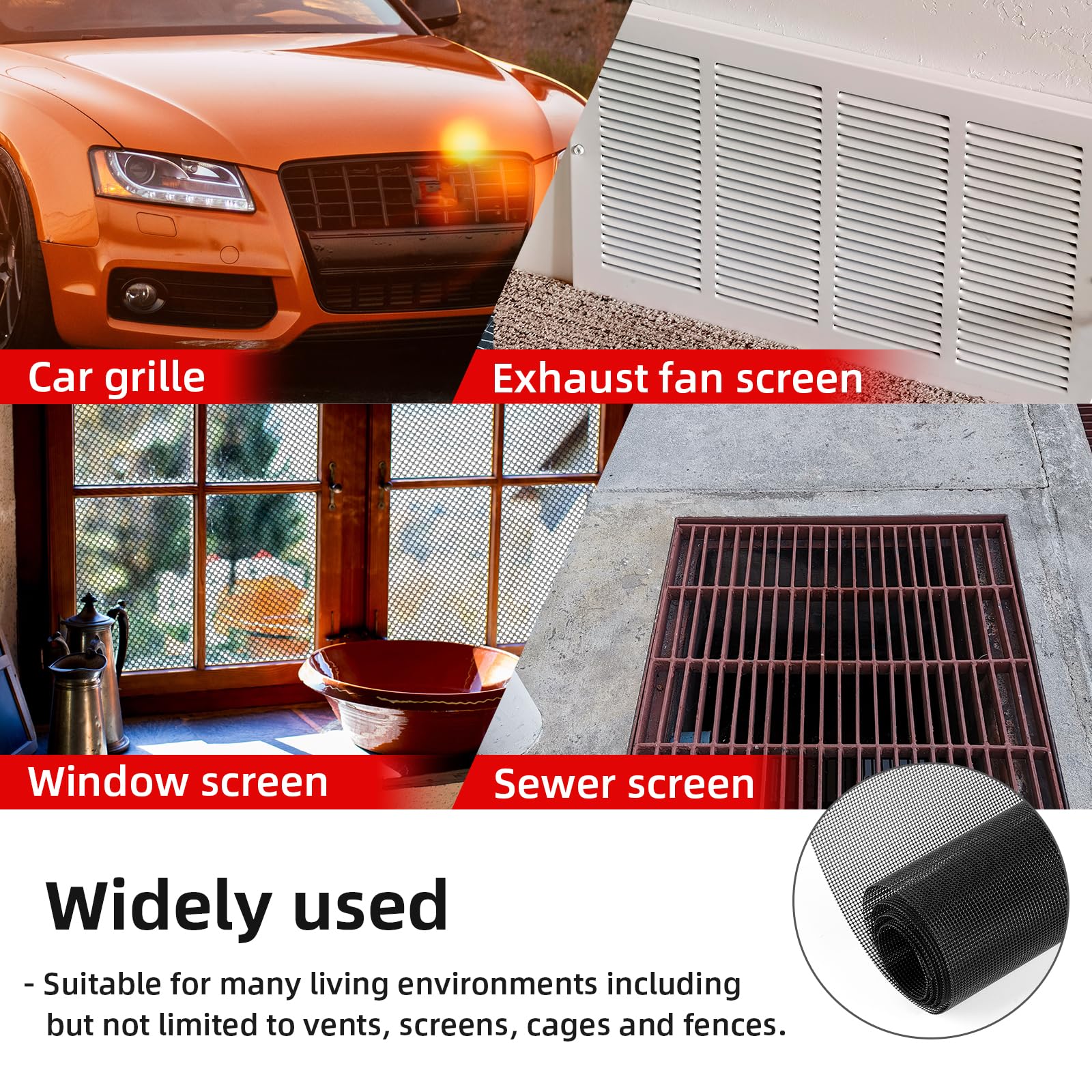 AggAuto universal car grill mesh flexible shape enables custom bumper grids