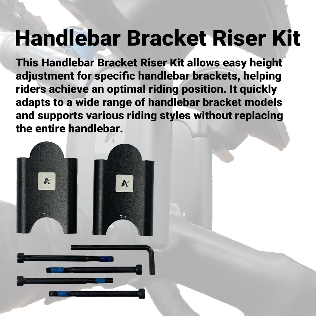 AGILLE aluminum riser blocks provide easy installation and durable performance during rides.
