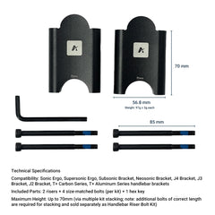 AGILLE compatible with Sonic Ergo and Subsonic brackets enhances compatibility for time trials.