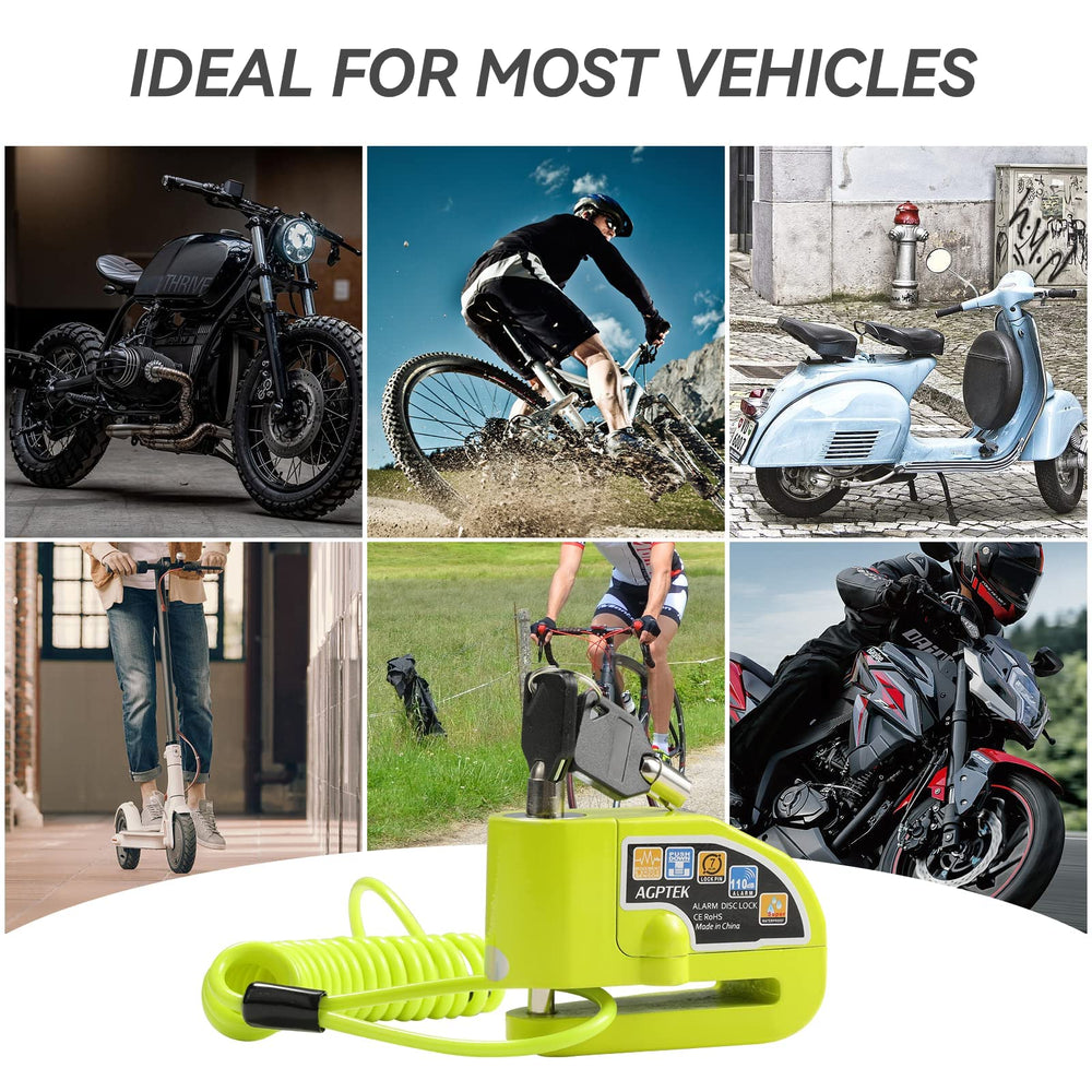 AGPTEK lock designed for motorcycles and bikes with rugged protection