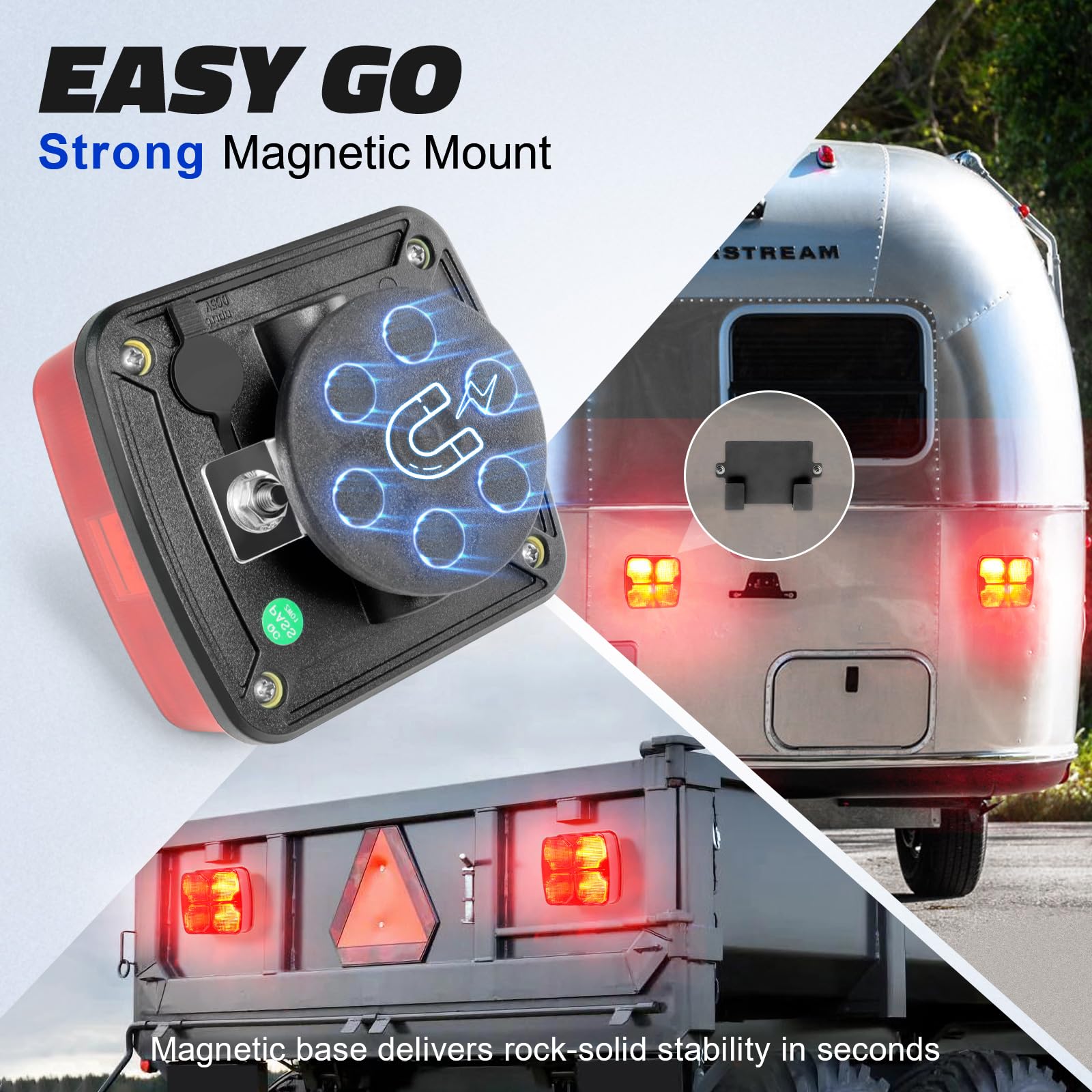 Agrieyes 7-pin transmitter setup enables simple connection to trailer 7-way plug.