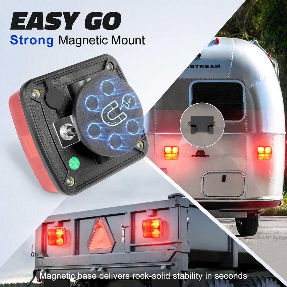 Agrieyes 7-pin transmitter setup enables simple connection to trailer 7-way plug.