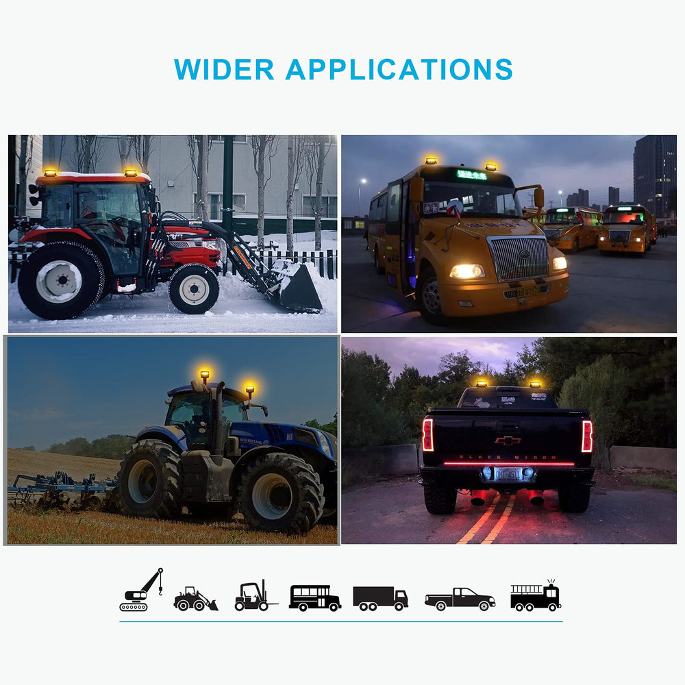 Agrieyes Amber Beacon Light 4.2-Inch IP67 weatherproof design for harsh conditions.