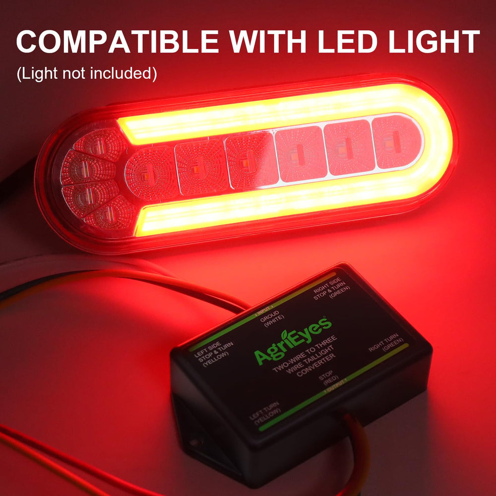 Agrieyes LED-compatible trailer converter ready for LED tail lights