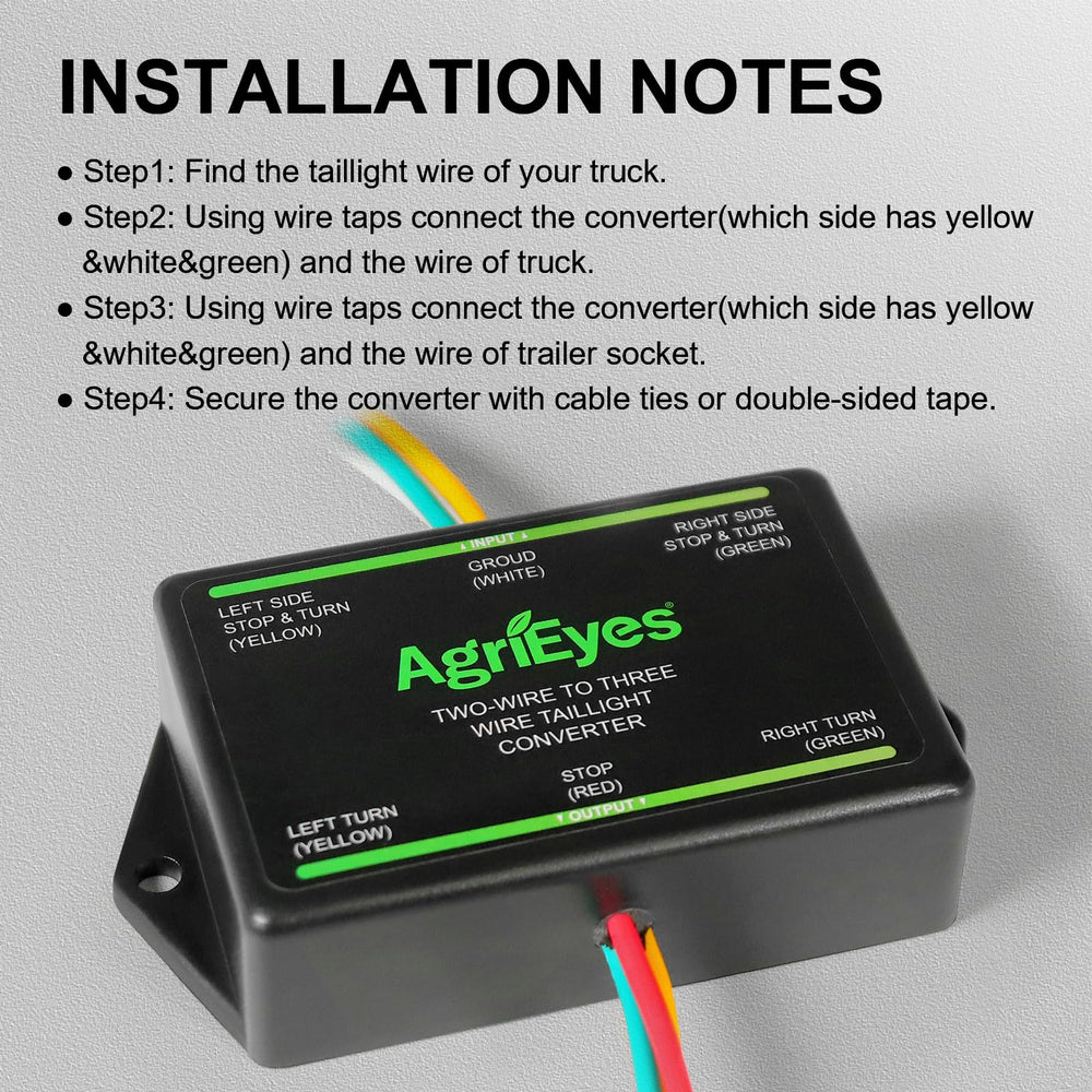 Agrieyes trailer converter back view illustrating discreet mounting options