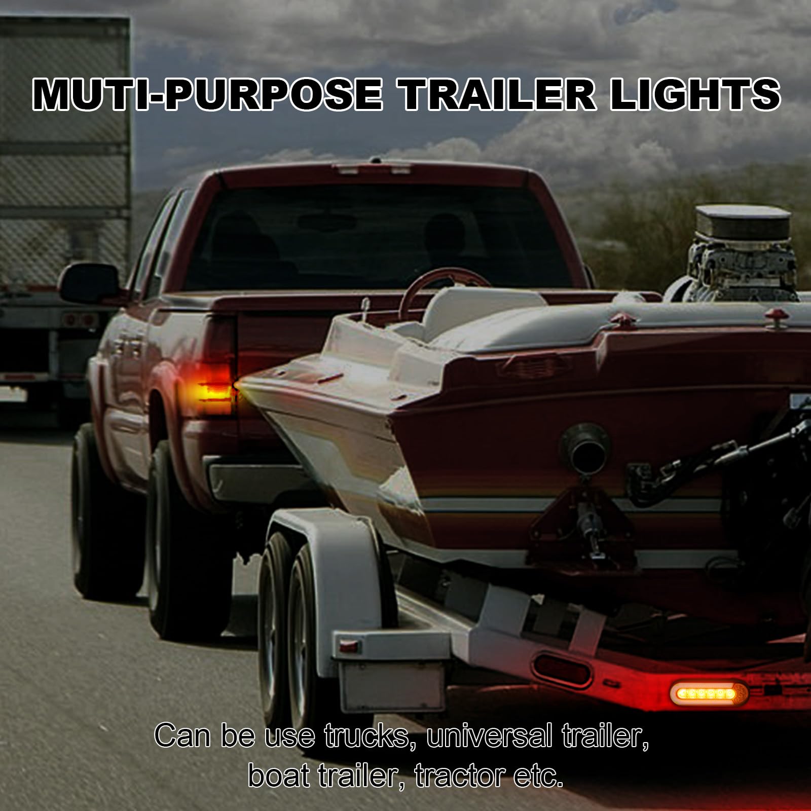 Agrieyes trailer light provides brake, turn, and reverse signals clearly