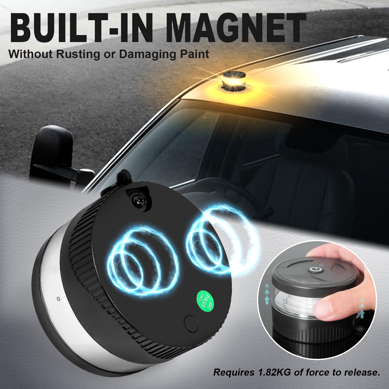 Agrieyes 32 LED chips deliver bright, crisp warning signals day and night.