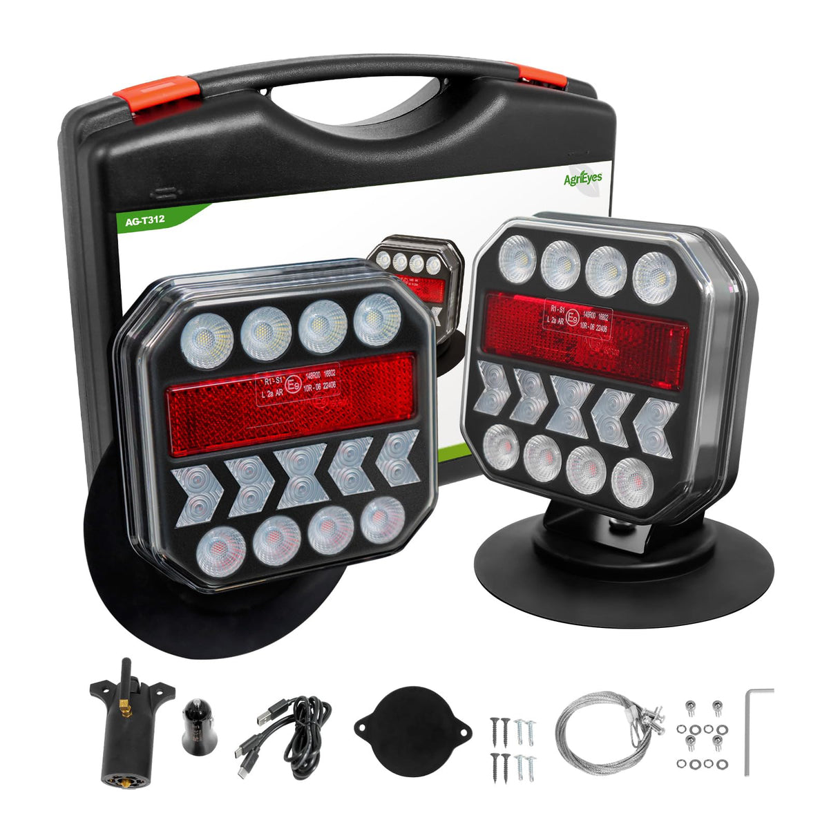 Agrieyes USB-C wireless trailer lights show long-range signaling for safer towing.