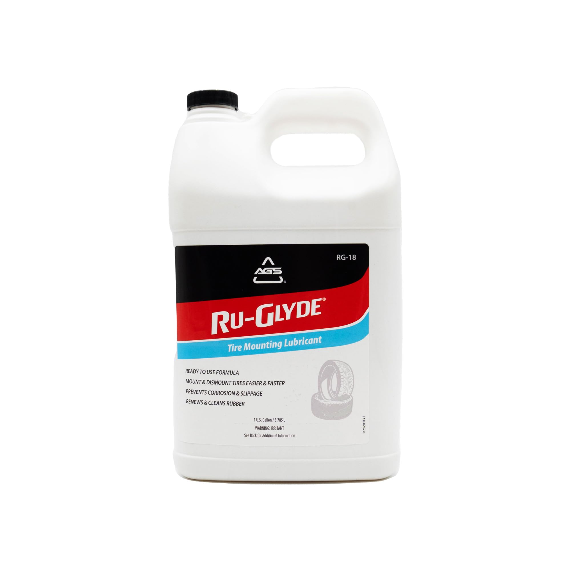 AGS Ru-Glyde bead seating demonstrates smooth tire bead entry on a rim.