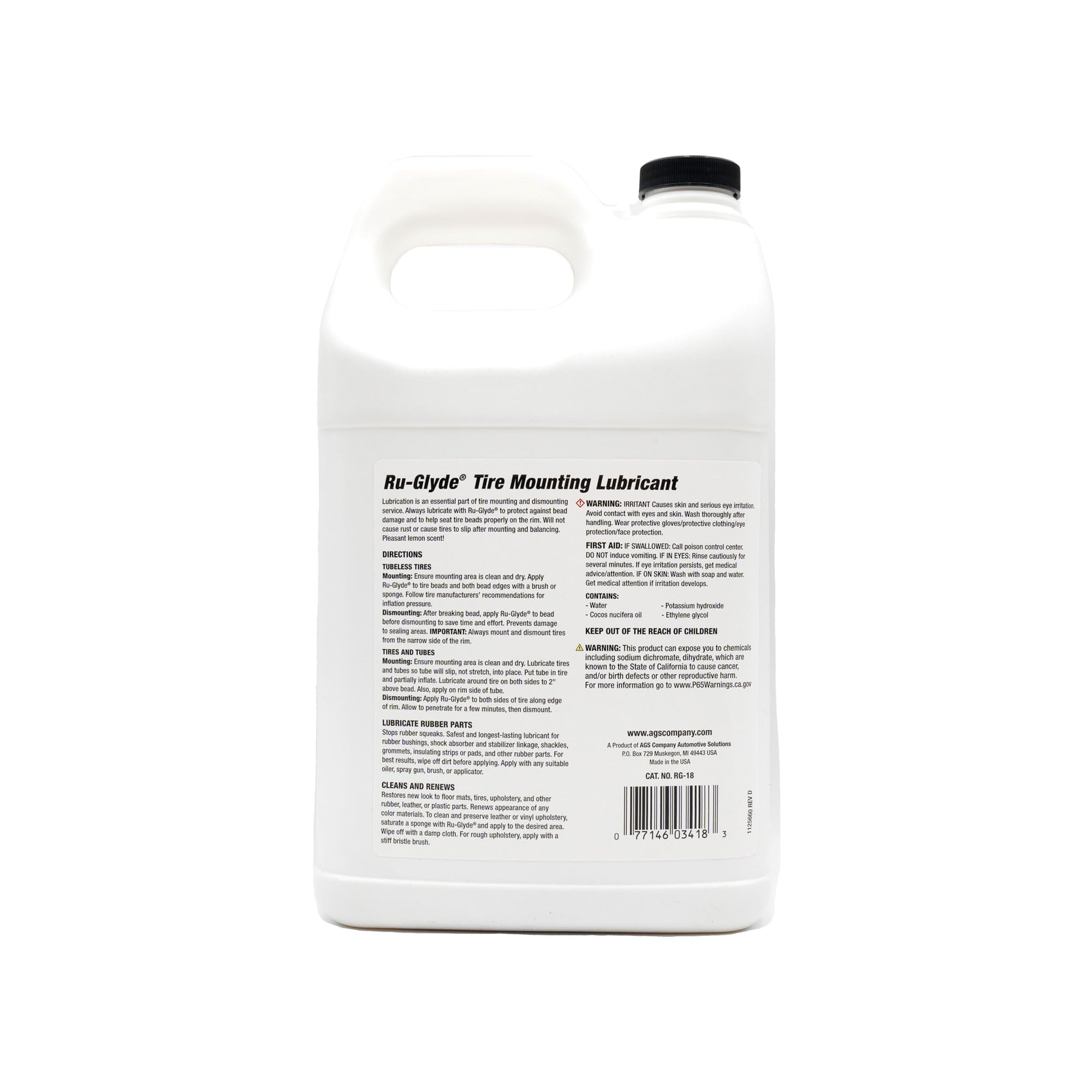 AGS Ru-Glyde ready-to-use formula pours straight from the gallon.
