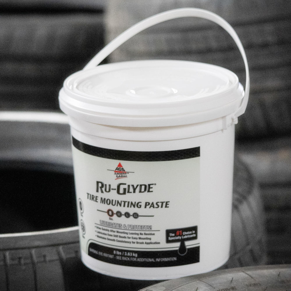 AGS Ru-Glyde 8lb pail supports frequent tire service tasks