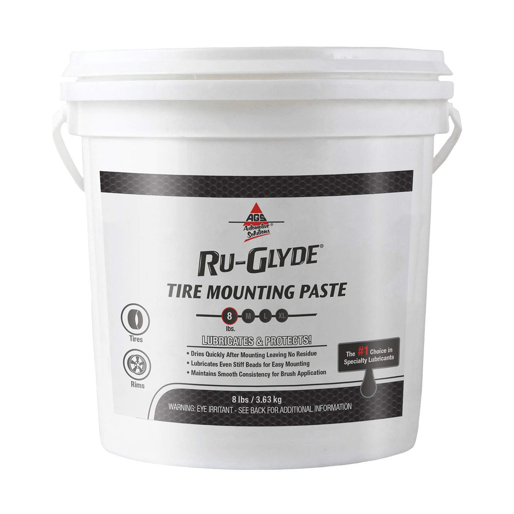 AGS Ru-Glyde paste beads seating on alloy wheel for smooth mounting