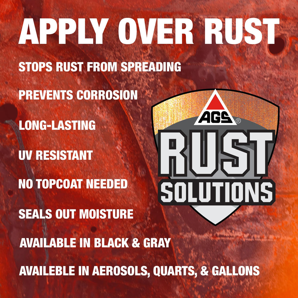 AGS Rust Stop epoxy fortified adhesion on metal surface