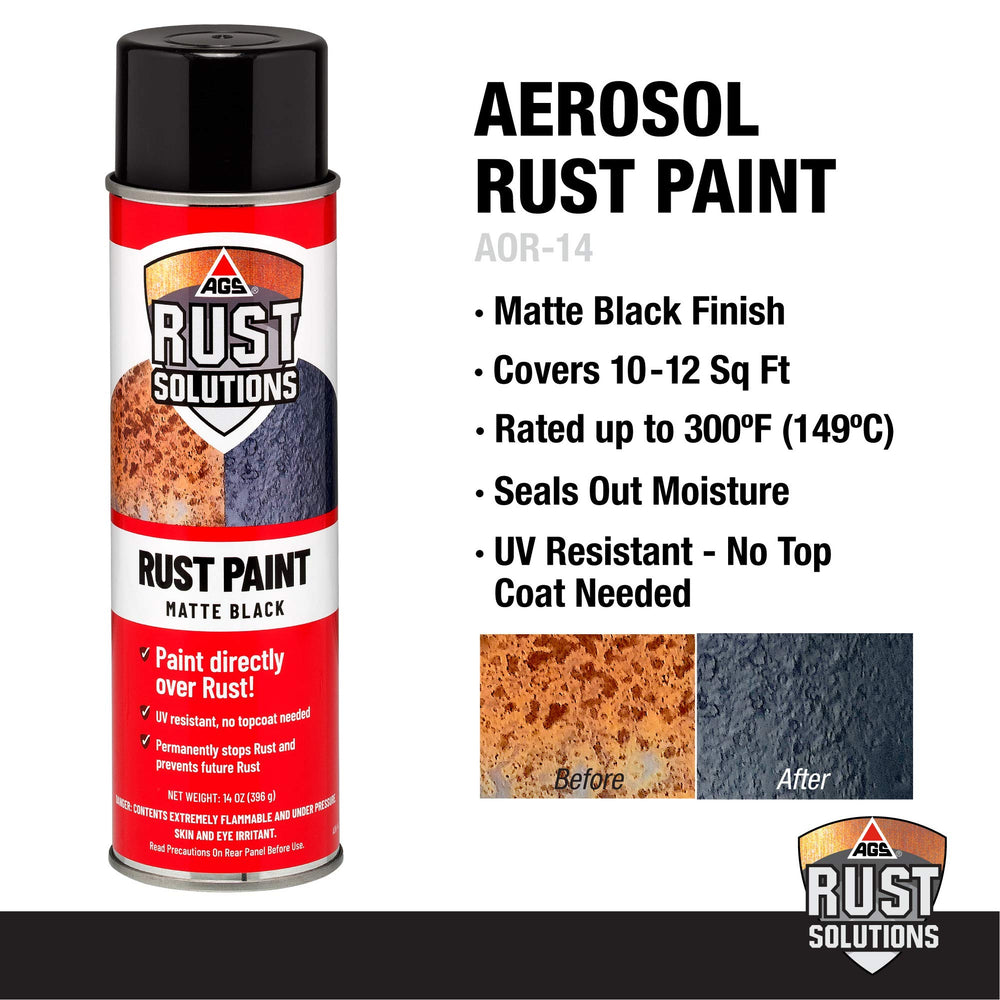 AGS Rust Stop matte black coating offers UV protection in sunlight