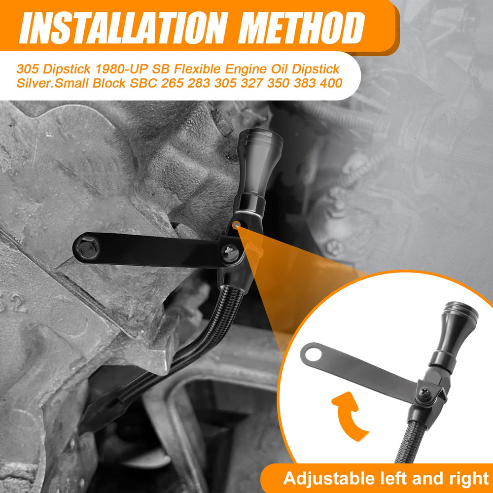 HAHAHA Chevy SBC dipstick side view showing compatibility.